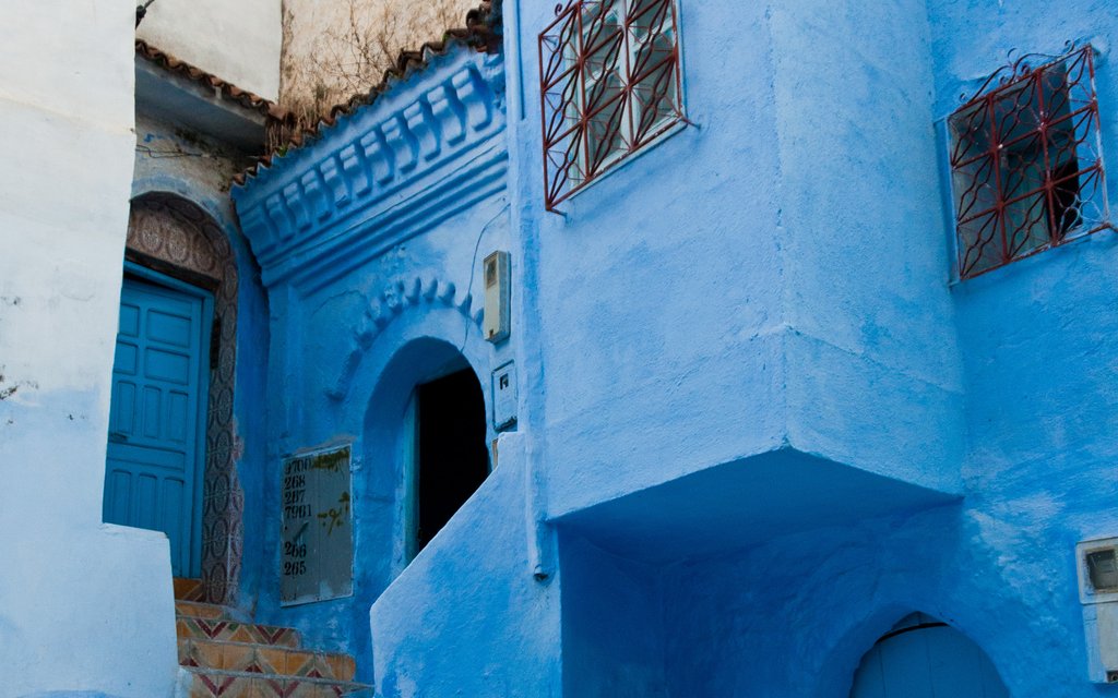 Scenery of Chefchaouen, Morocco (illustrative)