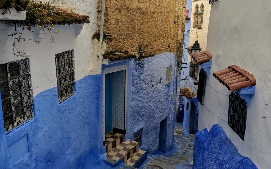 Scenery of Chefchaouen, Morocco (illustrative)
